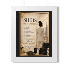Póster Enmarcado "She Is Her Empire" — Arte de Pared Inspirador para el Empoderamiento Femenino