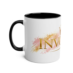 11oz Two-Tone Mug — 'Involve' Gold Crown Design | Royal Coffee Cup Gift