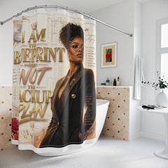 I Am the Blueprint Shower Curtain — Empowering Motivational Bathroom Decor