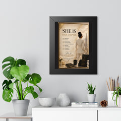 Póster Enmarcado "She Is Her Empire" — Arte de Pared Inspirador para el Empoderamiento Femenino