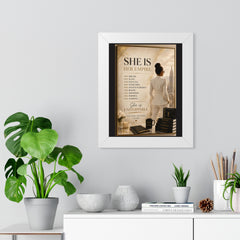 Póster Enmarcado "She Is Her Empire" — Arte de Pared Inspirador para el Empoderamiento Femenino