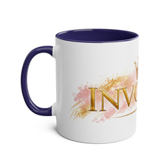 11oz Two-Tone Mug — 'Involve' Gold Crown Design | Royal Coffee Cup Gift