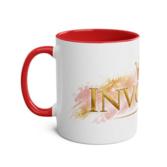 11oz Two-Tone Mug — 'Involve' Gold Crown Design | Royal Coffee Cup Gift