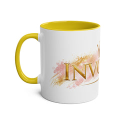11oz Two-Tone Mug — 'Involve' Gold Crown Design | Royal Coffee Cup Gift