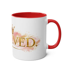 11oz Two-Tone Mug — 'Involve' Gold Crown Design | Royal Coffee Cup Gift