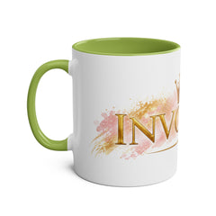 11oz Two-Tone Mug — 'Involve' Gold Crown Design | Royal Coffee Cup Gift