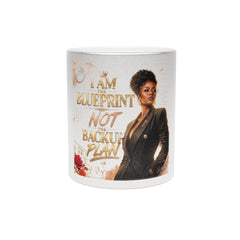 Metallic Mug — “I Am The Blueprint, Not The Backup Plan” Inspirational Silver/Gold Coffee Mug