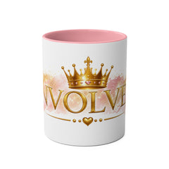 11oz Two-Tone Mug — 'Involve' Gold Crown Design | Royal Coffee Cup Gift