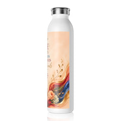 Inspirational 'She Prays, She Prevails' Slim Water Bottle