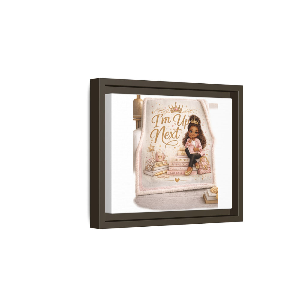 Framed Canvas Art — "I'm Up Next" Inspirational Girl Wall Print