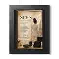 She Is Her Empire Framed Poster — Inspirational Women Empowerment Wall Art
