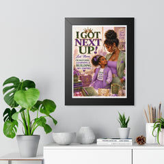 Póster Enmarcado - "¡Soy la Próxima!" Arte de Pared Inspirador para Madre e Hija