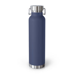 22oz Insulated Water Bottle – “She is the Standard, The Scholar, and the Story” Navy Copper Vacuum Flask