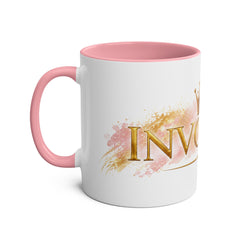 11oz Two-Tone Mug — 'Involve' Gold Crown Design | Royal Coffee Cup Gift